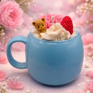 Baja Beary Sweet Soy Wax Dessert Candle Mug Handmade Luxury Whipped Candle 13 oz